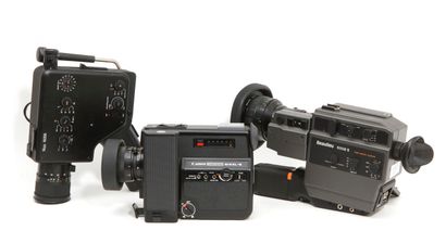 null Cinema, cinematographic equipment. Set of three miscellaneous cameras: a Beaulieu...