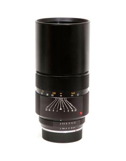 null Appareil photographique. Dans étui, objectif Leica Leitz Canada Telyt-R 4/250...