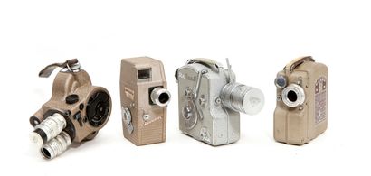 null Cinema, cinematographic equipment. Set of four various cameras: a Cinéclic Princesse...