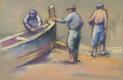 17. MARCEL BERNANOSE (1884-1952)

The fishermen

Pastel.

Unsigned.

16,5...