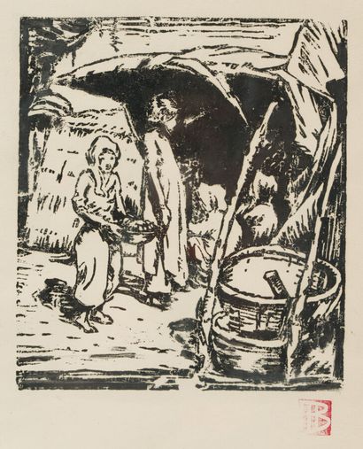null 2. MARCEL BERNANOSE (1884-1952)

Vietnamese women under a canopy

Print.

Stamped...