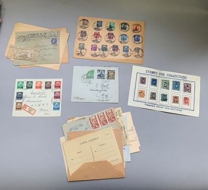 null 15. Lot of two albums and a stamp pocket

France + Saarland + world + semi-modern...