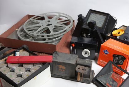null Cinema, film equipment and miscellaneous. Miscellaneous set: NIC projector with...