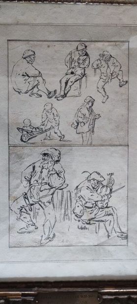 null 8. D'après Adrian VAN OSTADE (1610 - 1685)

Cinq études de personnages

Deux...