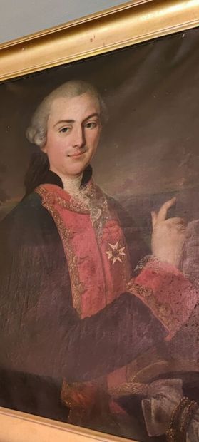 null 21. Pierre LESSELINE (Caen, vers 1720 - vers 1773)

Portrait d'officier au bicorne...