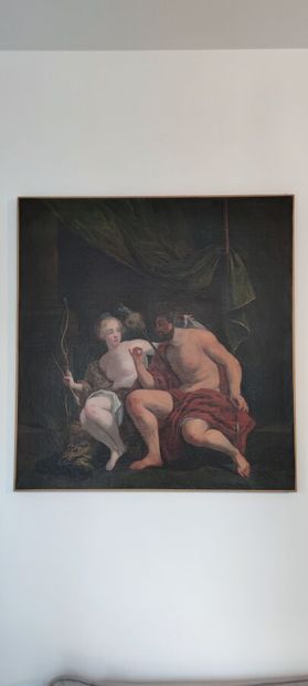 null 24. École française du XVIIIe siècle

Hercule et Omphale

Huile sur toile

(Rentoilage,...