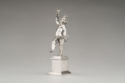 Silver statuette (800/1000th) representing...