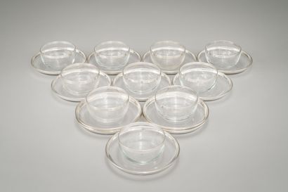 null 
CHRISTOFLE PAVILION :





Suite of ten bowls and six saucers in glass with...