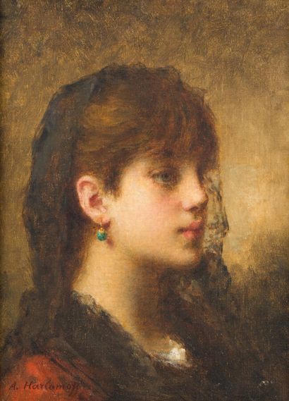 null 149. Alexei Alexeievich HARLAMOFF (1840-1925)

Portrait of a Young Girl with...