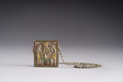 null 121. Pendant-reliquary La Deisis.

Russia, early 20th

 century.

Metal, double-sided...