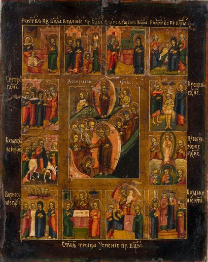 null 117. The Great Liturgical Feasts

Russia, 19th

 century.

Egg tempera on panel.

...