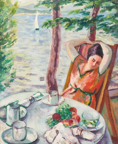 null 164. Henri MANGUIN (1874-1949)

La sieste à l'Oustalet, Jeanne

Huile sur toile,...