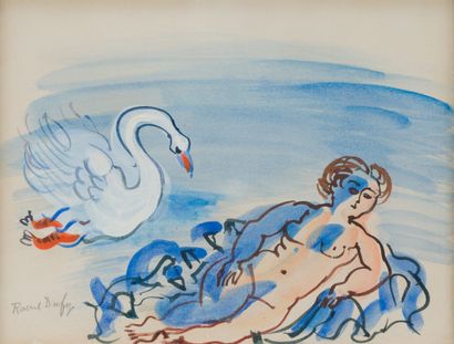 null 177. Raoul DUFY (1877-1953)

Leda and the Swan

Gouache on paper.

Signed lower...