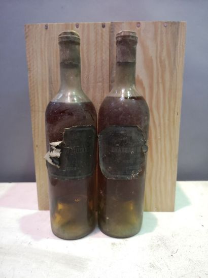 null 110. 2 bottles Château GUIRAUD - 1er Cc Sauternes

1920. Stained and damaged...