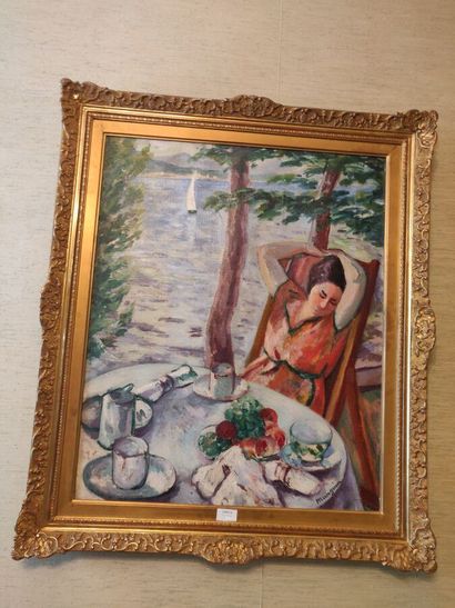 null 164. Henri MANGUIN (1874-1949)

The siesta at the Oustalet, Jeanne

Oil on canvas,...