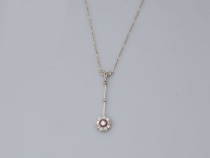 27. Necklace in white gold 750/1000 with...