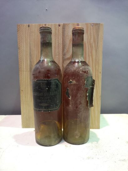null 109. 2 bottles Château GUIRAUD - 1er Cc Sauternes

1920. Stained and damaged...