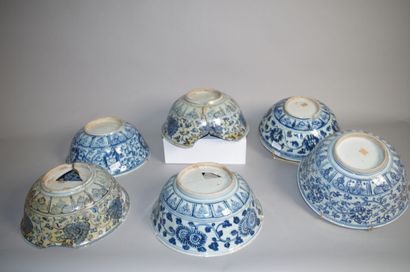 null CHINA

Twelve large blue-white porcelain bowls with a central medallion decorated...