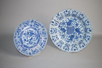 null CHINA 

Two large blue-white porcelain dishes.

The larger one decorated with...