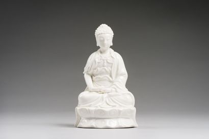 null CHINE

Statuette de bouddha en porcelaine blanc de Chine, représenté assis en...