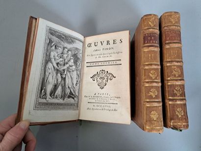 null PIRON, Oeuvres, 3 vol. in-8, Duchesne, 1758, ill. COCHIN.