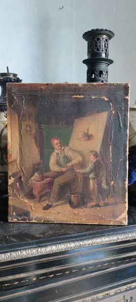 null Ecole française du XIXe siècle.

Artiste dans son atelier

Huile sur toile.

34...