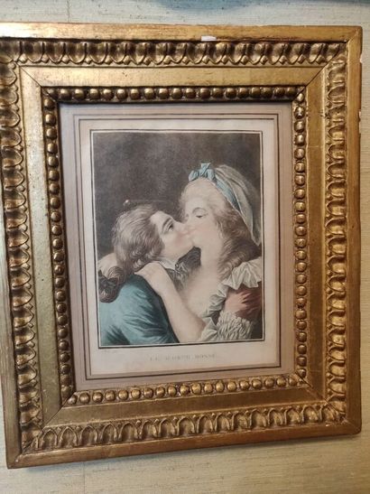 null D'après C.M.A. CHALLE (1718-1778)

Le baiser refusé et Le baiser donné.

Deux...