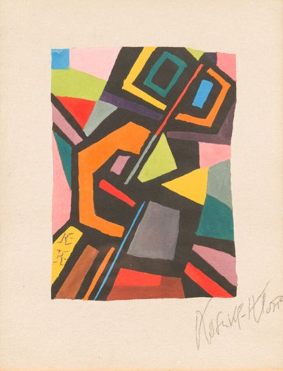 null 34. Jeanne KOSNIK-KLOSS (1892-1966)
Composition
 Gouache signed lower right...