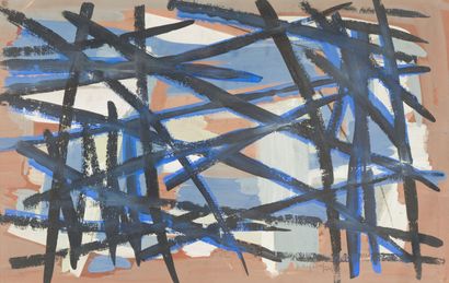 null 32. Jean SIGNOVERT (1919-1981)
Composition, 1954
Gouache signed and dated lower...