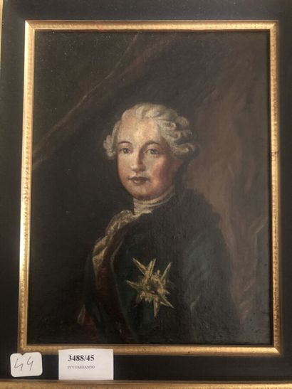 null Ecole française XIXème siècle
« Portrait de Louis XV » 
Toile.
23 x 18 cm. 
