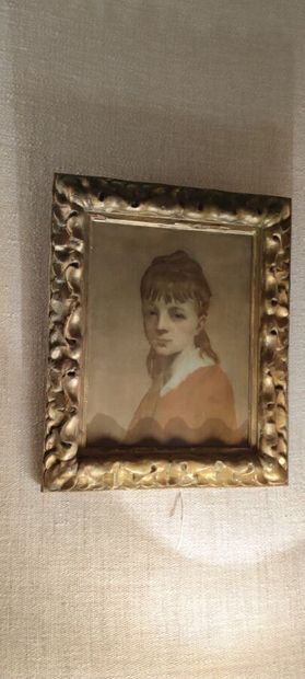 null Ecole française fin XIXème siècle
« Portrait de jeune fille »
Huile sur toile...