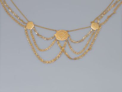 42. Necklace slavery gold 18K (750) composed...