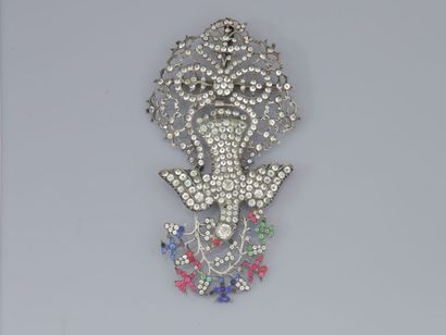 26. Silver pendant-brooch pierced with stylized...