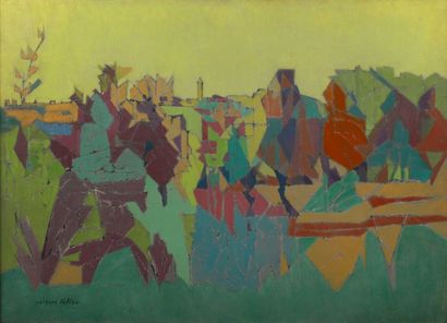 18. Jacques VILLON (1875-1963) 18. Jacques VILLON (1875-1963)
Mougins, 1944
Oil on...