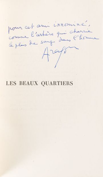 null 18. ARAGON (Louis).
Les Beaux quartiers. Roman. Paris, Les Éditions Denoël et...