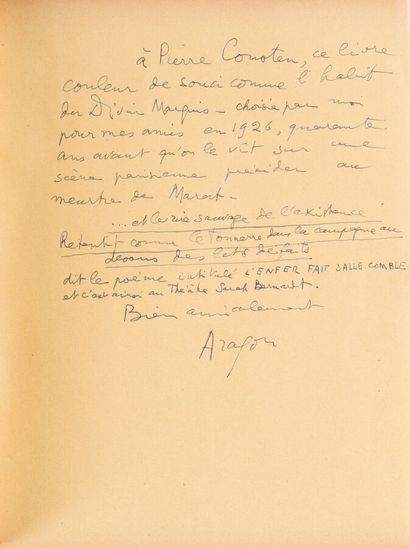 null 13. ARAGON (Louis). 
Le Mouvement. Poems (1920-1924). With 2 drawings by Max...