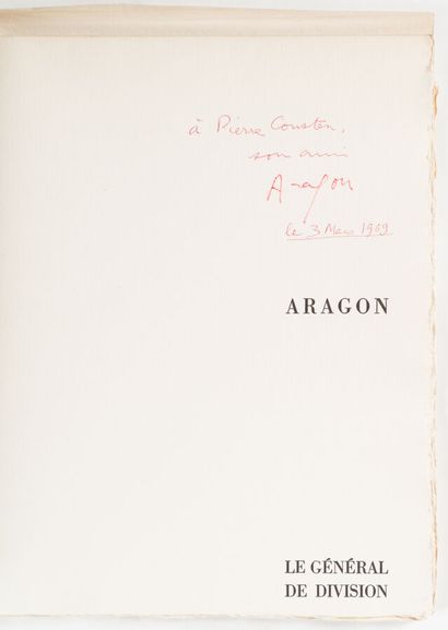 null 35. ARAGON (Louis). 
Le Général de division. Paris, Nouveau Clarté, (1969),...