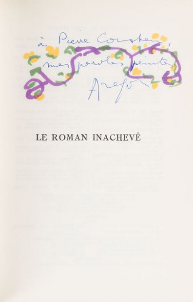 null 26. ARAGON (Louis). 
Le Roman inachevé. Paris, Gallimard, 1956, in-8, paperback.

First...