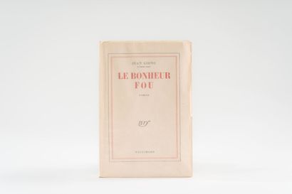 null 131. GIONO (Jean). 
Le Bonheur fou. Roman. Paris, Gallimard, 1957, in-8, paperback,...