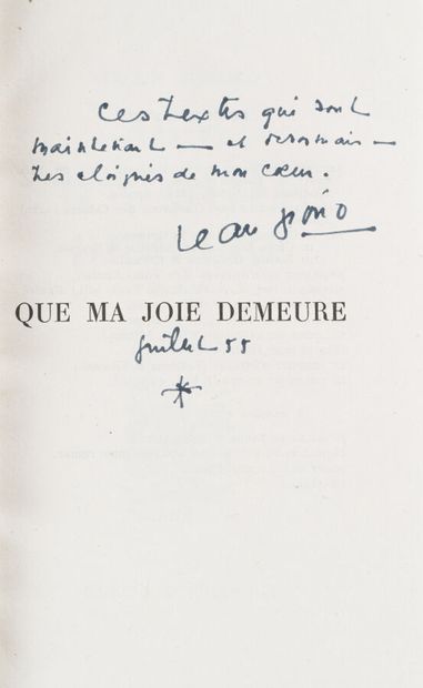 null 127. GIONO (Jean). 
Que ma Joie demeure. Roman. Paris, Éditions Grasset, 1935,...