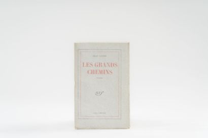 null 129. GIONO (Jean). 
Les Grands chemins. Roman. Paris, Gallimard, 1951, in-12,...