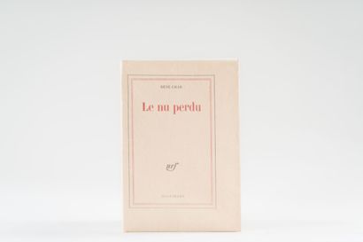 null 104. CHAR (René). 
Le Nu perdu. Paris, Gallimard, 1971, in-8, paperback, uncut.

Partly...