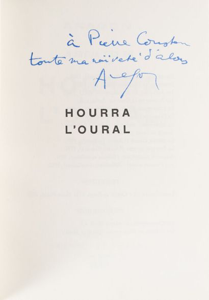 null 16. ARAGON (Louis). 
Hourra l'Oural. Poèmes. Paris, Denoël et Steele, 1934,...