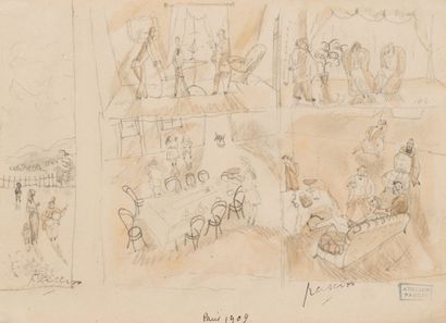 43. Jules PASCIN (1885-1930)
Quatre scènes...