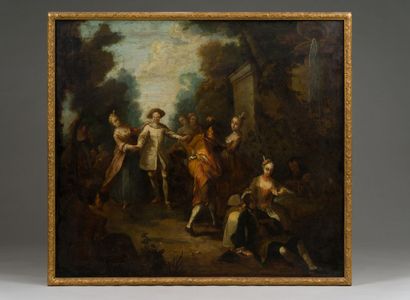 27. Dans le goût de Nicolas LANCRET (1690-1743)
Colin-maillard
Huile...