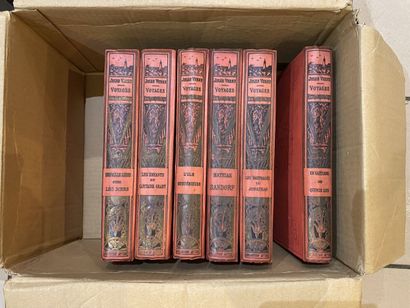 null VERNE (Jules). Hetzel Collection. Set of six illustrated books including Vingt-milles...