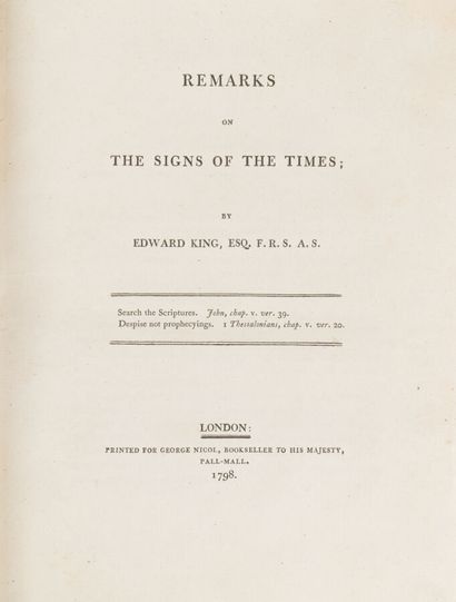 null KING. Edward. 
Remarks on the signs of the time [With:] A supplement to the...