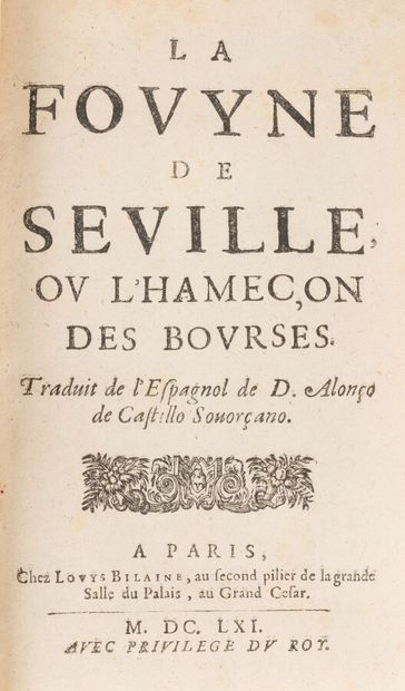 null CASTILLO SOLORZANO. 
La Fouyne de Séville, ou L'Hameçon des bourses. Translated...