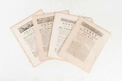 null [FOIRES et MARCHÉS]. 
Collection of 16 Arrêts et LeYres Patentes, 1777-1784....