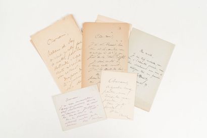 null DUEZ. 
Correspondence.
(circa 1890). Set of 18 autograph letters or cards, signed.
Set...